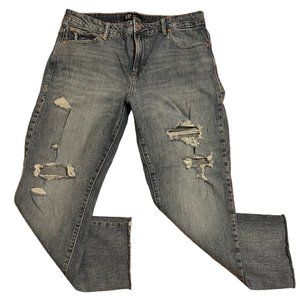 GAP Jeans Mid-Rise Universal Slim Boyfriend Distressed - Size 12/31R